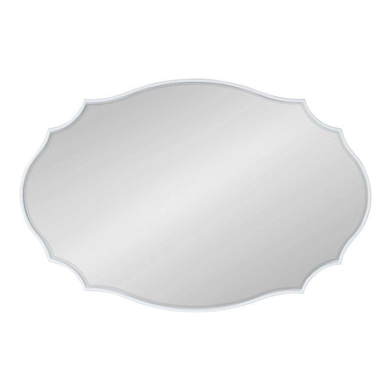 24" x 36" Leanna Scalloped Oval Decorative Wall Mirror - Kate & Laurel All Things Decor