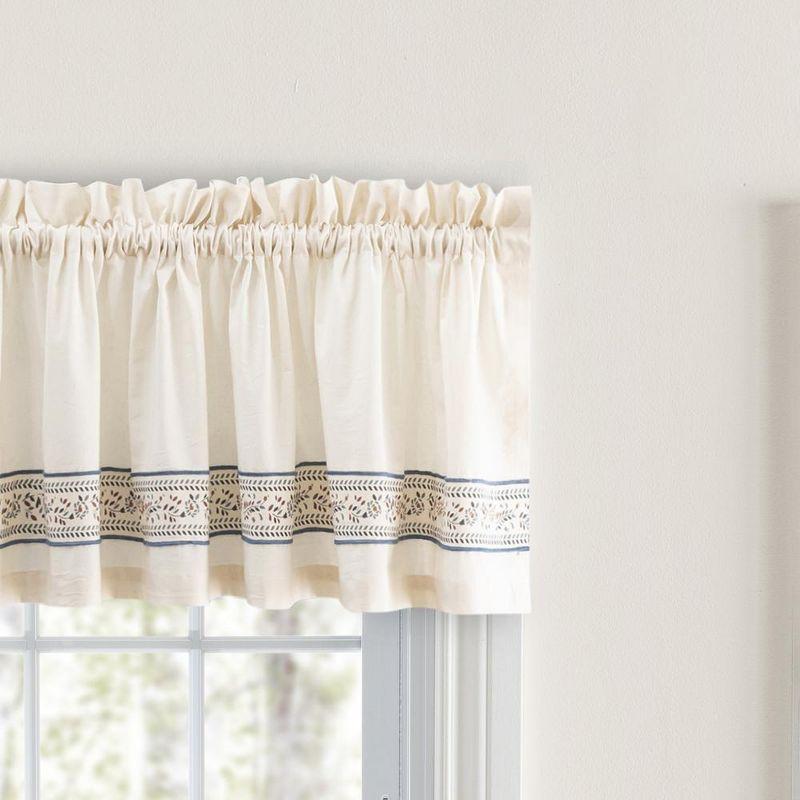 Ellis Curtain Richmark 1.5" Rod Pocket Tailored Valance for Windows 70" x 15" Natural