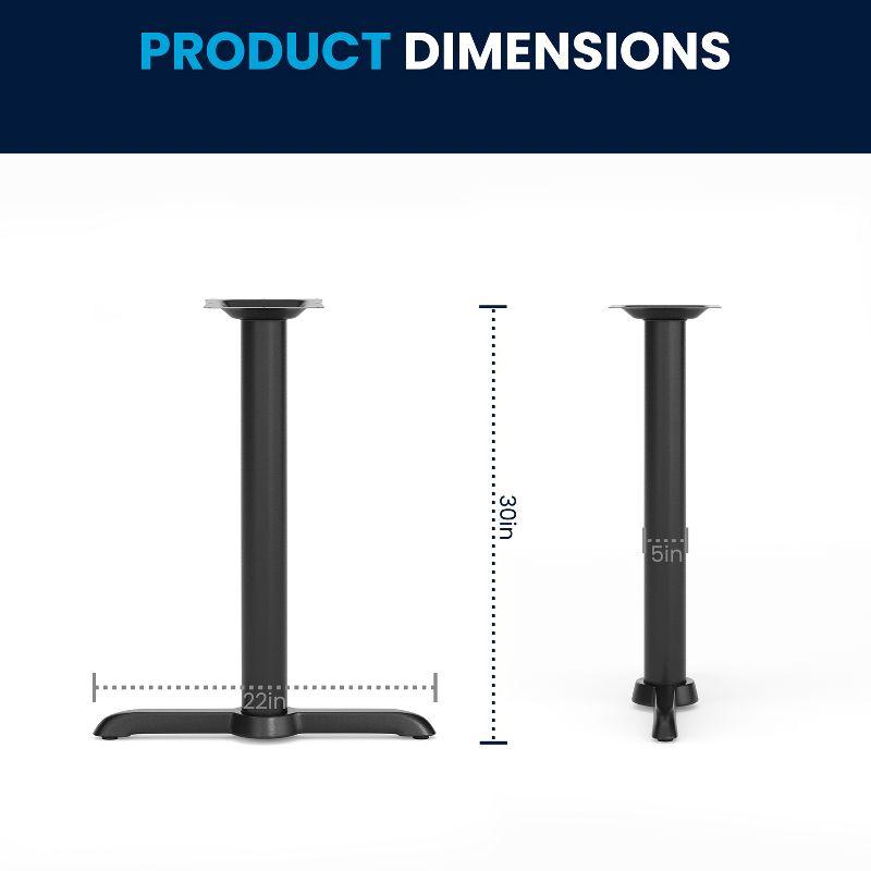 Flash Furniture Beverly 5'' x 22'' Restaurant Table T-Base with 3'' Dia. Table Height Column