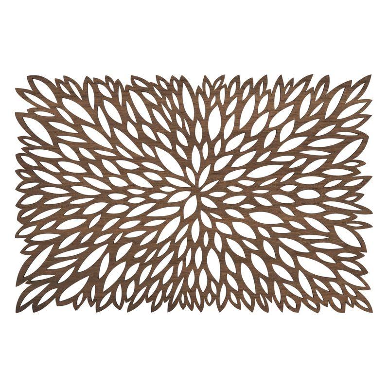 Saro Laser Cut Placemat Collection Floral Rectangle Placemat (Set of 4)