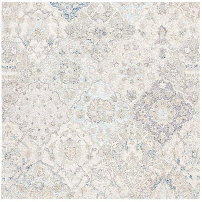 Glamour GLM622 Hand Tufted Area Rug - Grey/Blue - 8'x8' - Safavieh.