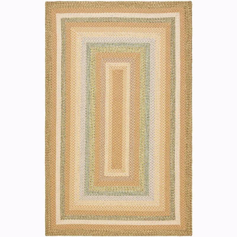 Braided BRD314 Hand Woven Area Rug - Tan/Multi - 5'x8' - Safavieh.