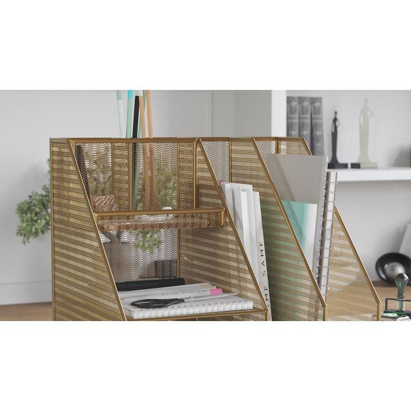 Thomas Martha Stewart Steel Mesh Desktop Organizer With File Holder And Pen Storage