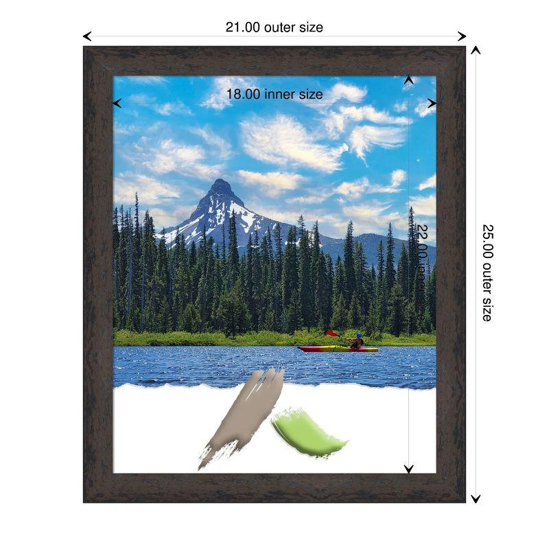 Dappled Black Brown Matte Wood Rectangular Picture Frame