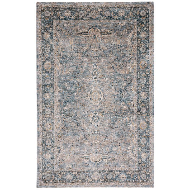 Valencia VAL566 Power Loomed Area Rug - Light Grey/Blue - 6'4"x6'4" - Safavieh.
