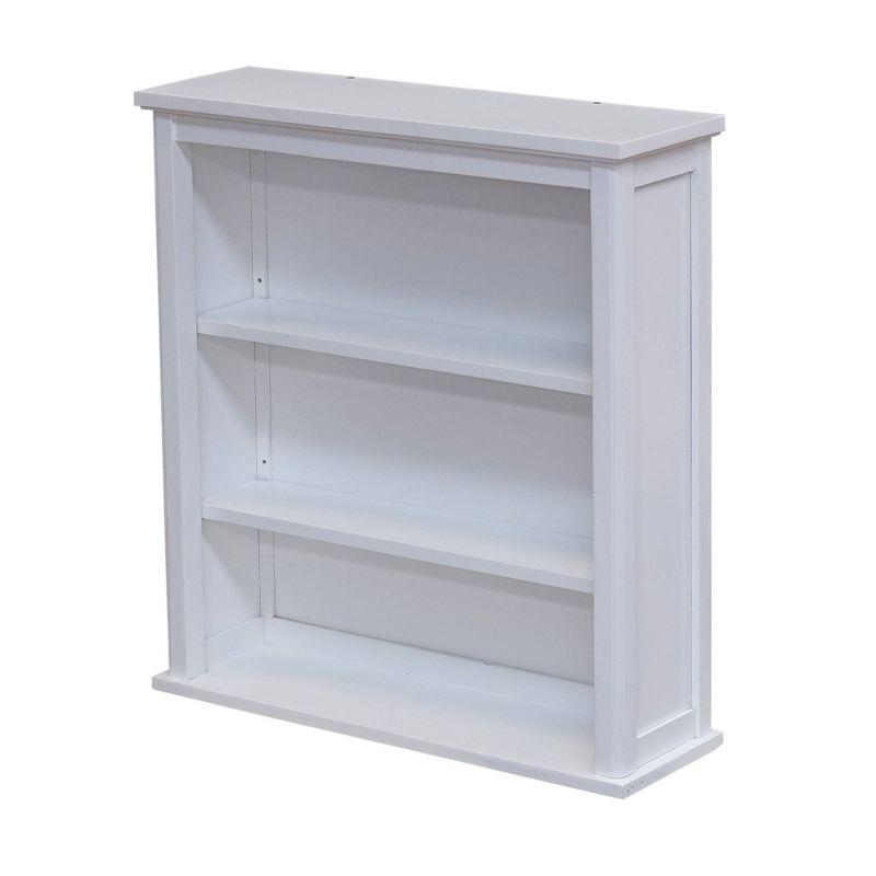 Dorset Wall Mounted Bath Storage Cabinet with Two Open Shelves White - Alaterre Furniture: Hardwood Construction, No Assembly Required