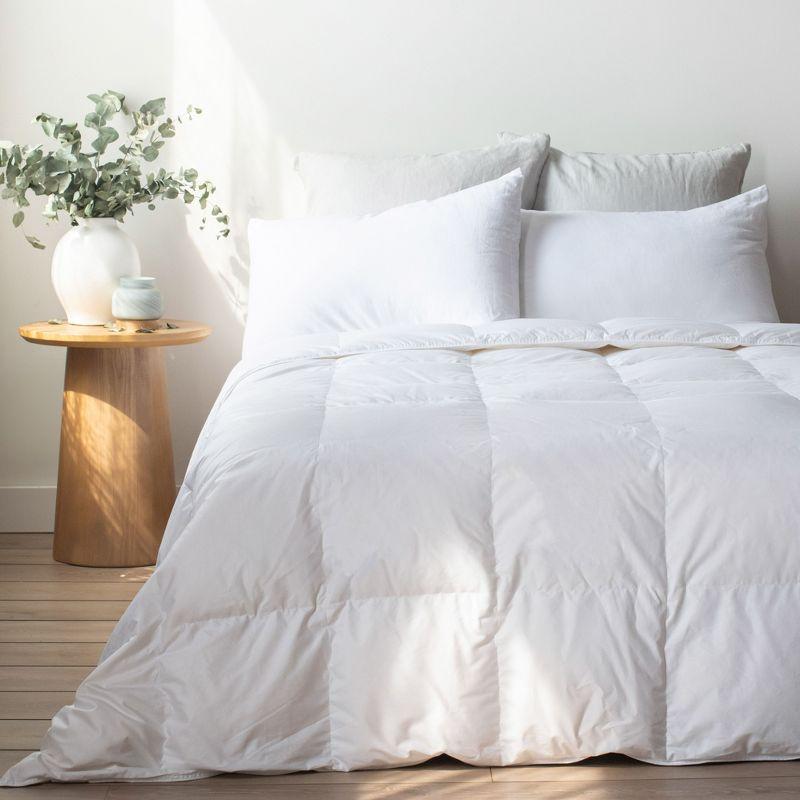 Twin Lightweight White Cotton Duck Down Duvet Comforter