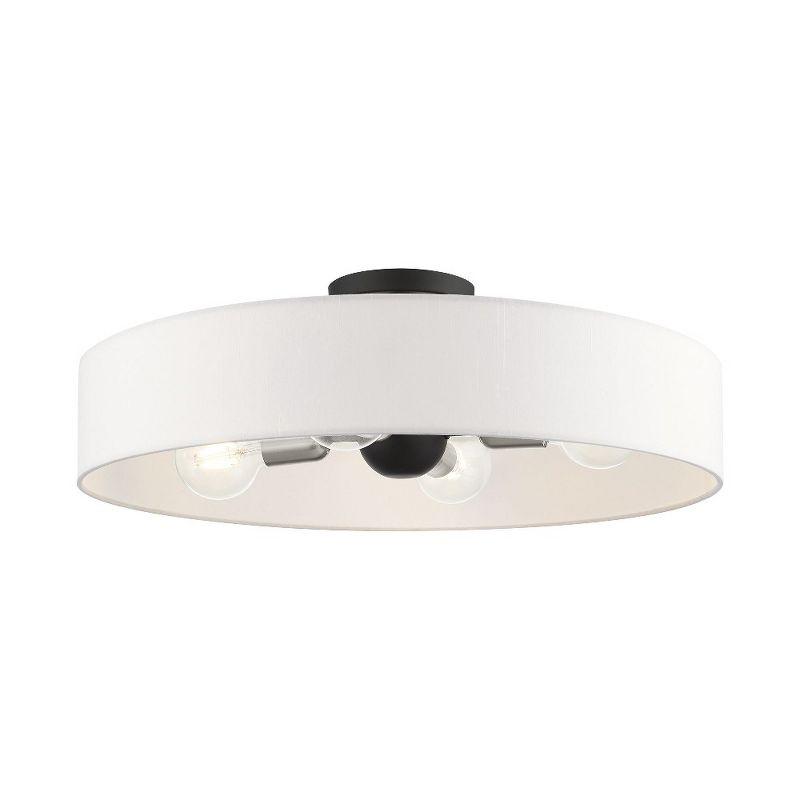 Livex Lighting Venlo 4 - Light Semi-Flush Mount in  Black/Brushed Nickel