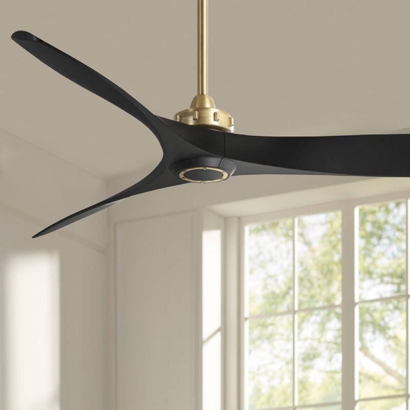 60" Minka Aire Modern Indoor Ceiling Fan with Remote Control Soft Brass Black for Living Room Kitchen Bedroom Family Dining House