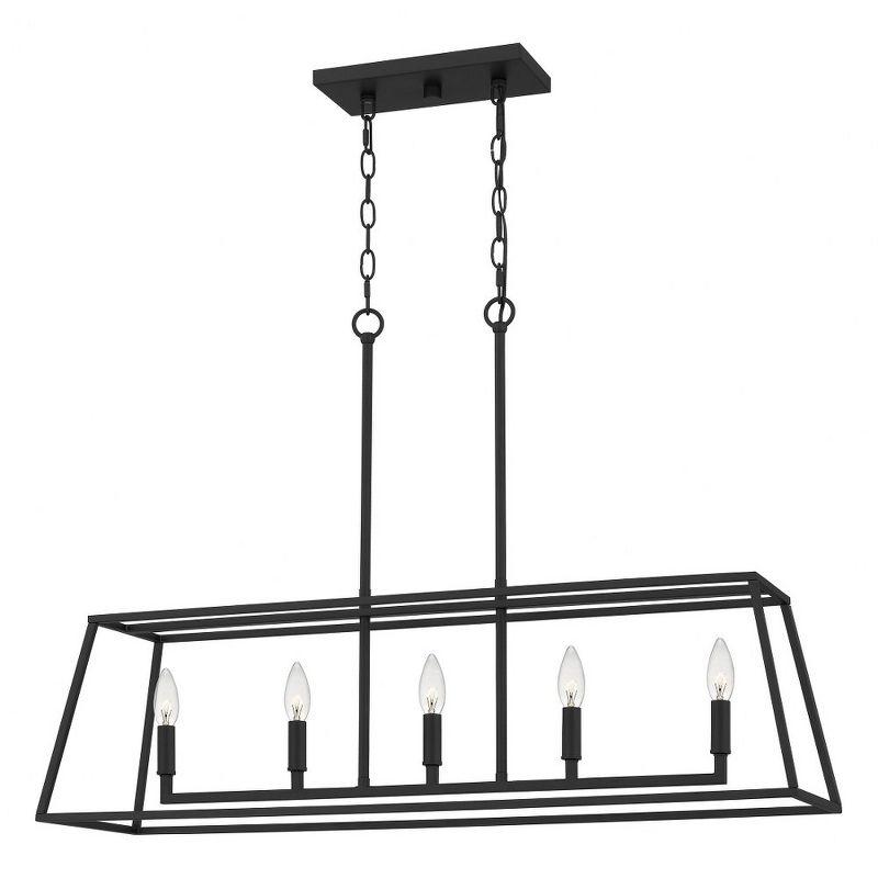 Quoizel Lighting Prescott 5 - Light Island Pendant Light in  Matte Black