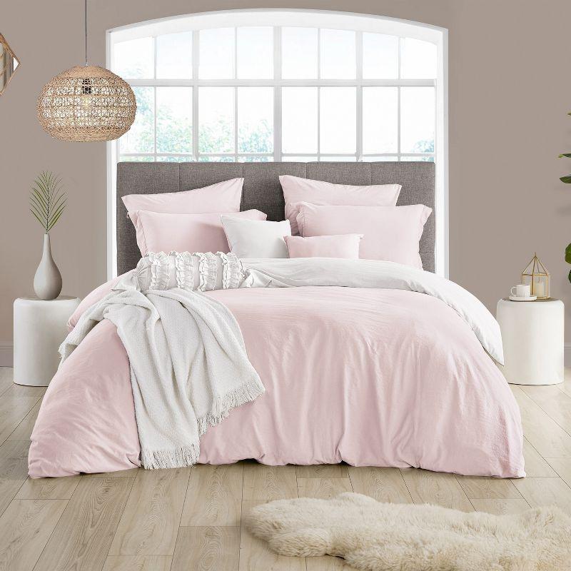 Swift Home Ultra Soft Reversible Crinkle Washed Microfiber Duvet Cover Set