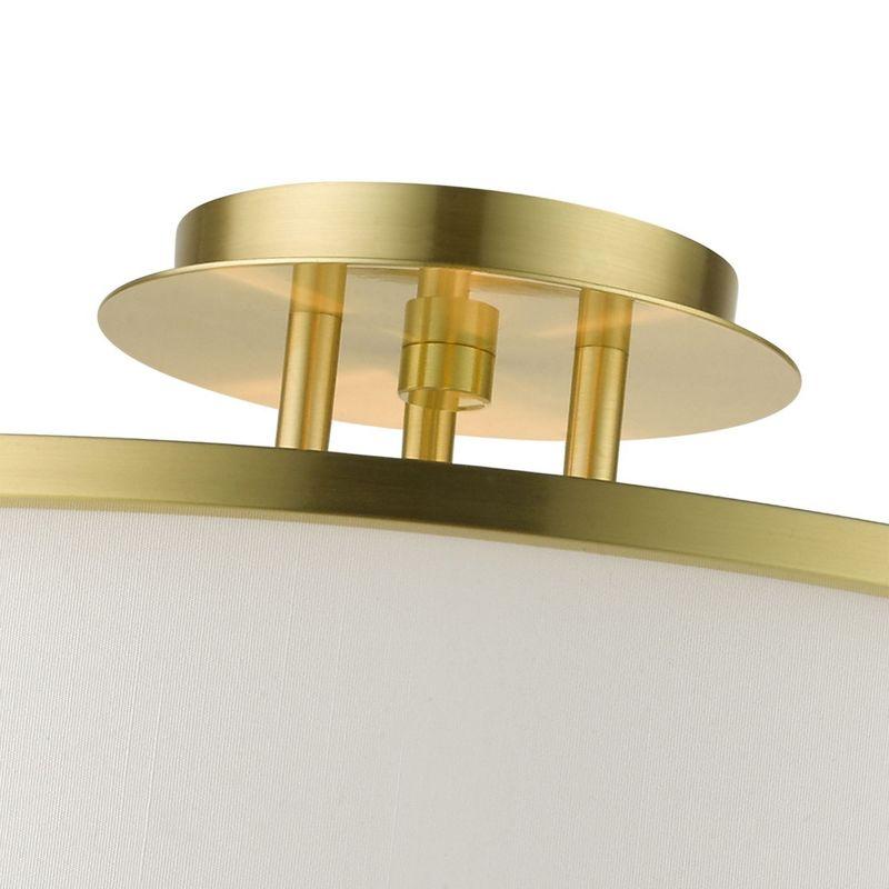 Livex Lighting Wesley 4 - Light Semi-Flush Mount in  Satin Brass