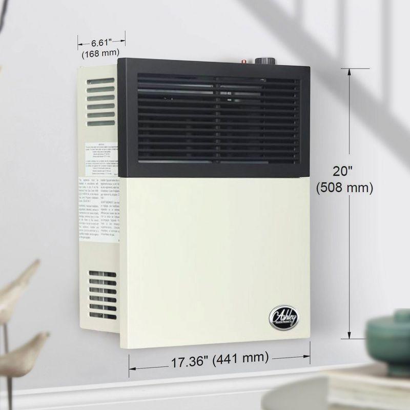 Ashley Hearth Products 11,000 BTU Direct Vent Liquid Propane Wall Mounted Heater with Piezo Lightning, Safety Pilot and Built-In Regulator, Cream