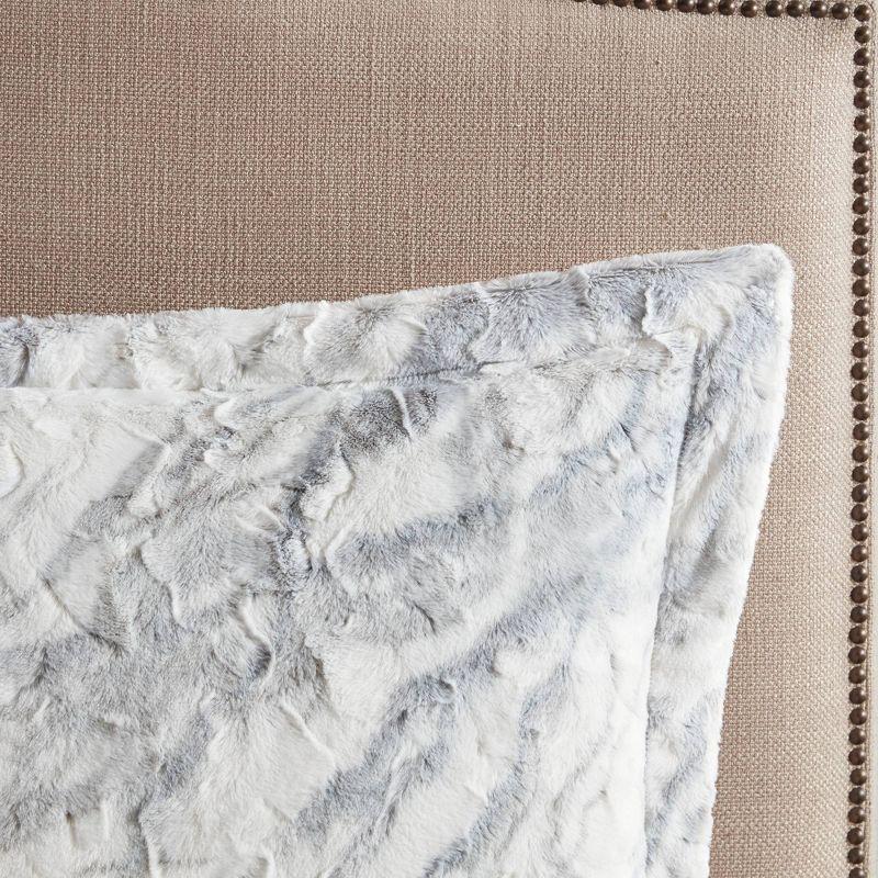 Lana Marble Faux Fur Comforter Set