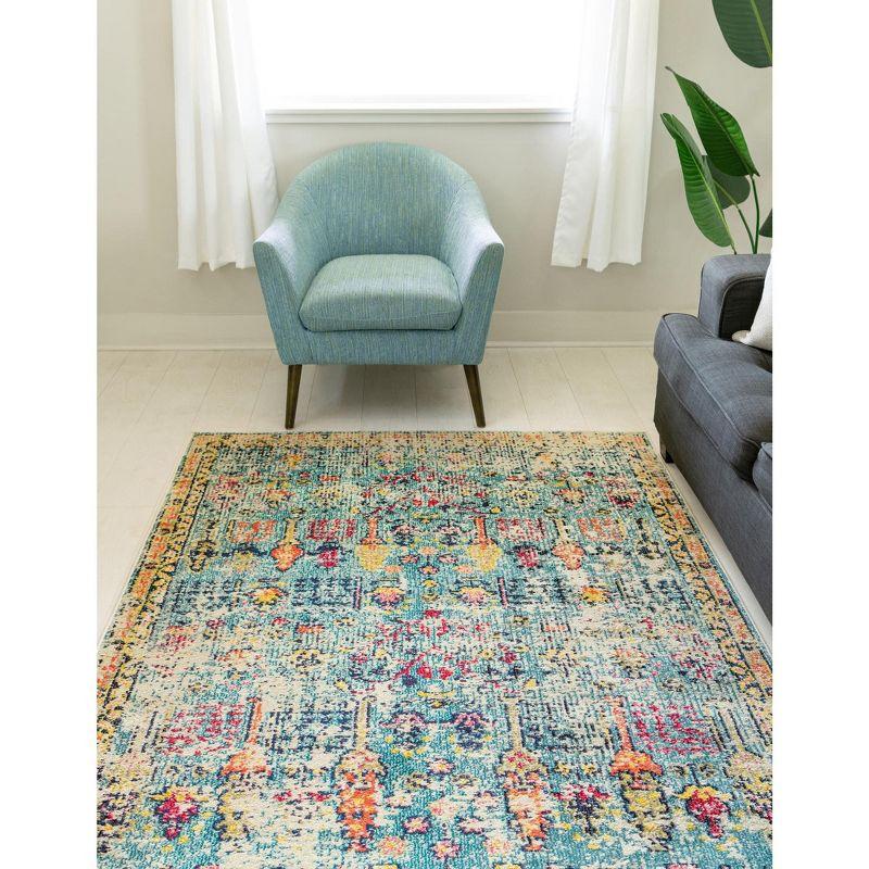 Unique Loom Monterey Collection Area Rug - Adobe (8'  x 10' Rectangle Blue/Beige)