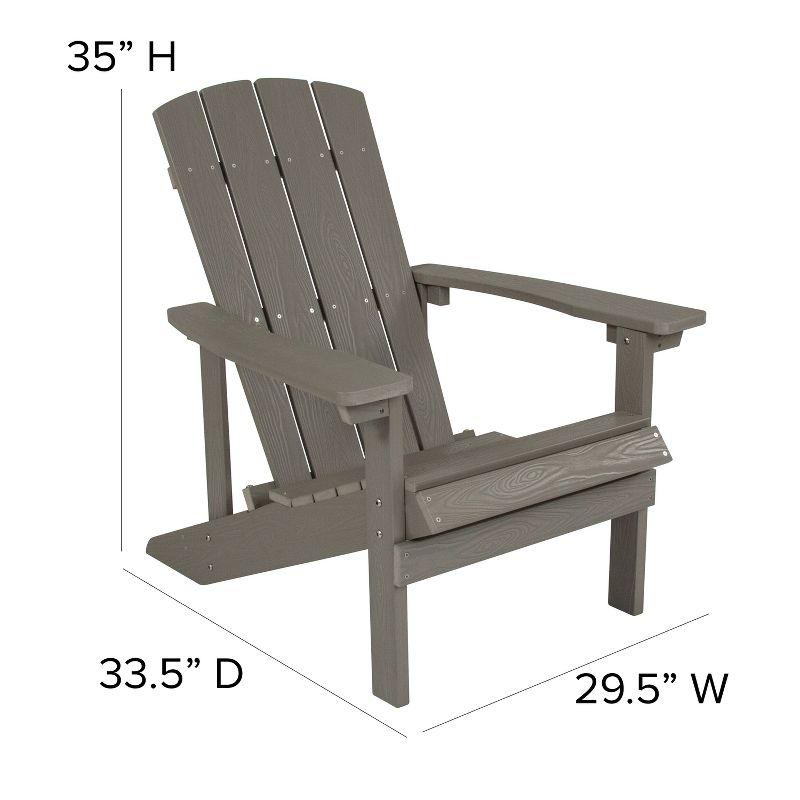 Cottage Comfort Gray High-Back Polystyrene Resin Adirondack Chairs (2-Pack)