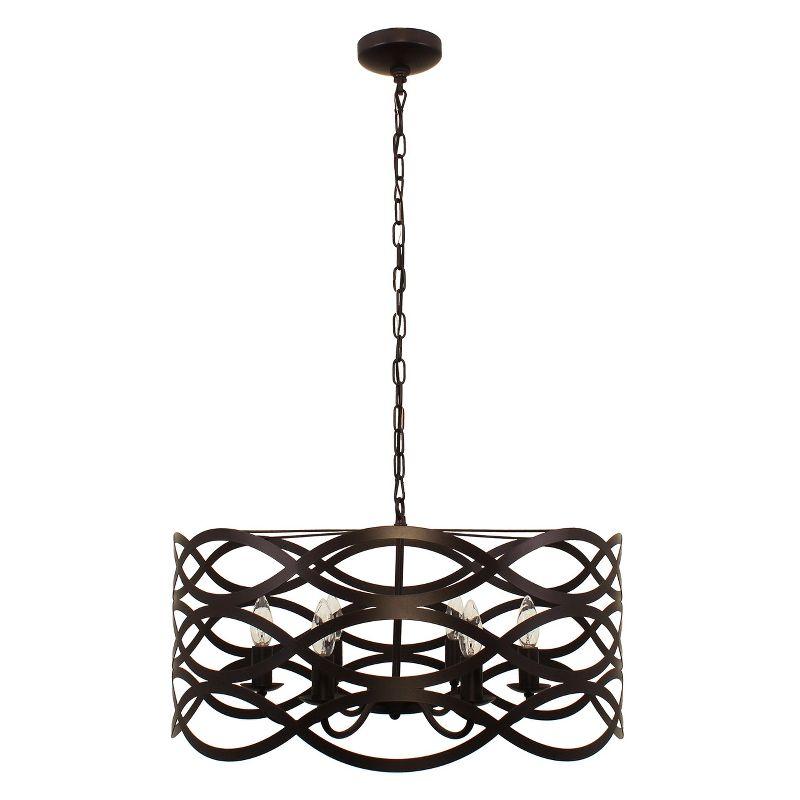 Chloe Lighting Capella Transitional 6 Light Oil Rubbed Bronze Ceiling Pendant 24" Wide