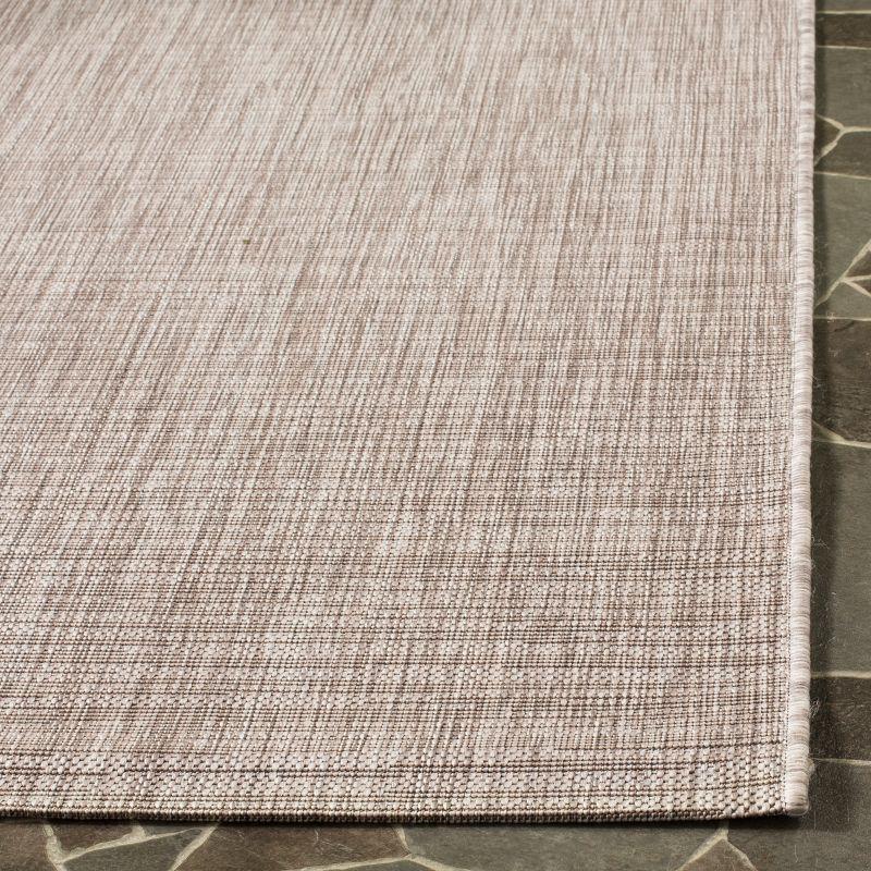 Courtyard CY8576 UV & Stain Resistant Non-Shedding Power Loomed Indoor/Outdoor Area Rug - Light Brown - 6'7"x9'6" - Safavieh