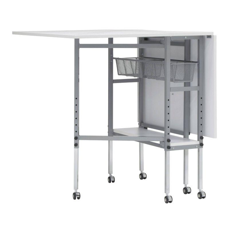 58.5'' x 36.75'' Foldable Sewing Table with Wheels