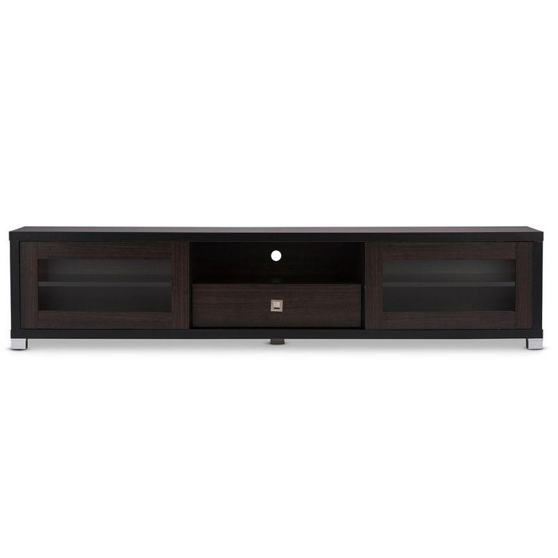 Beasley Cabinet: Entertainment Center with Storage, Fits 70" TV - Baxton Studio