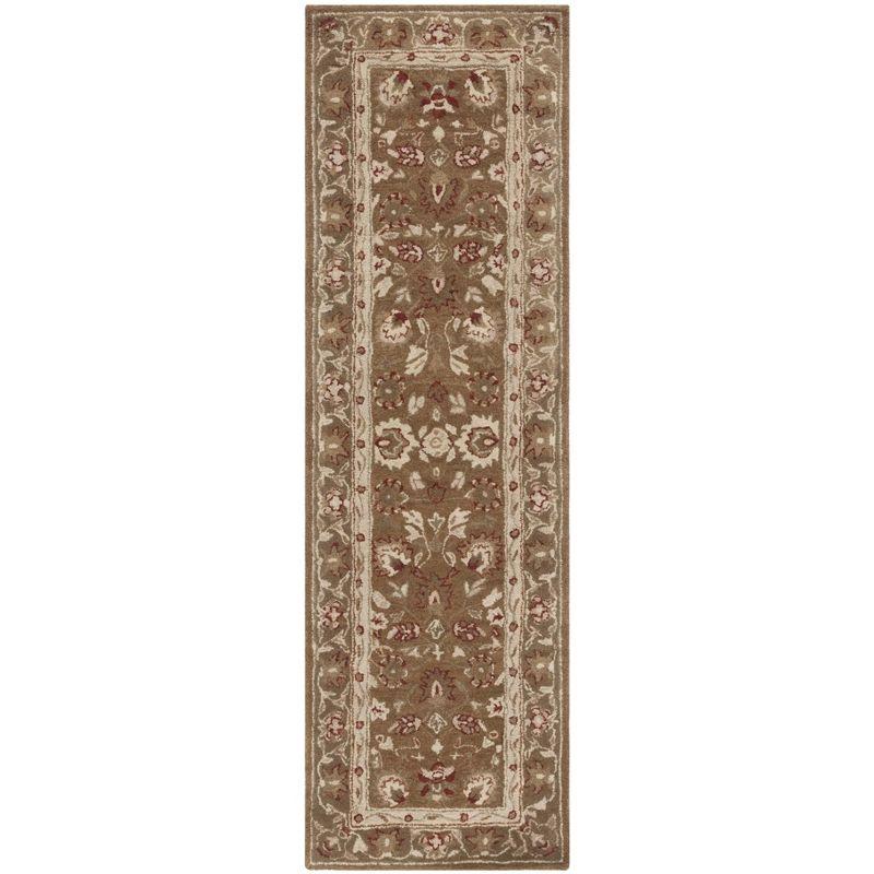 Anatolia AN512 Hand Tufted Indoor Runner Rug - Brown/Green - 2'3"x12' - Safavieh