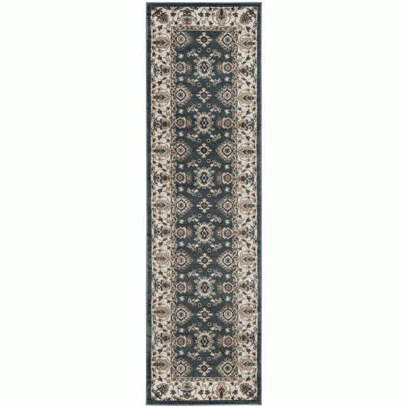 Lyndhurst LNH332 Power Loomed Runner Rug - Teal/Cream - 2'3"x8' - Safavieh.
