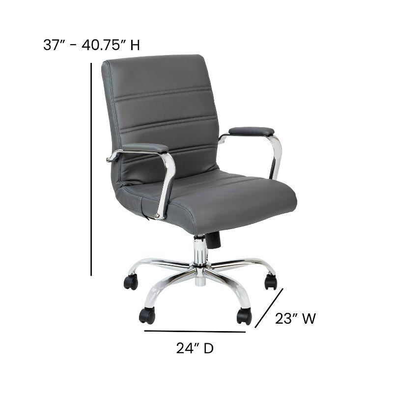 Whitney Ergonomic Upholstered Mid-Back Swivel Office Chair