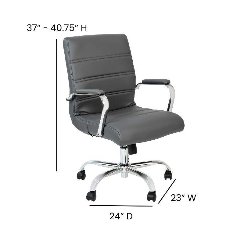 Flash Furniture Mid-Back Executive Swivel Office Chair with Metal Frame and Arms