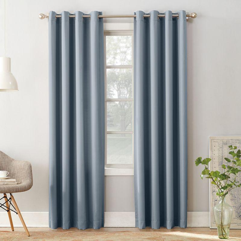 Sun Zero Room Darkening Seymour Grommet Curtain Panel