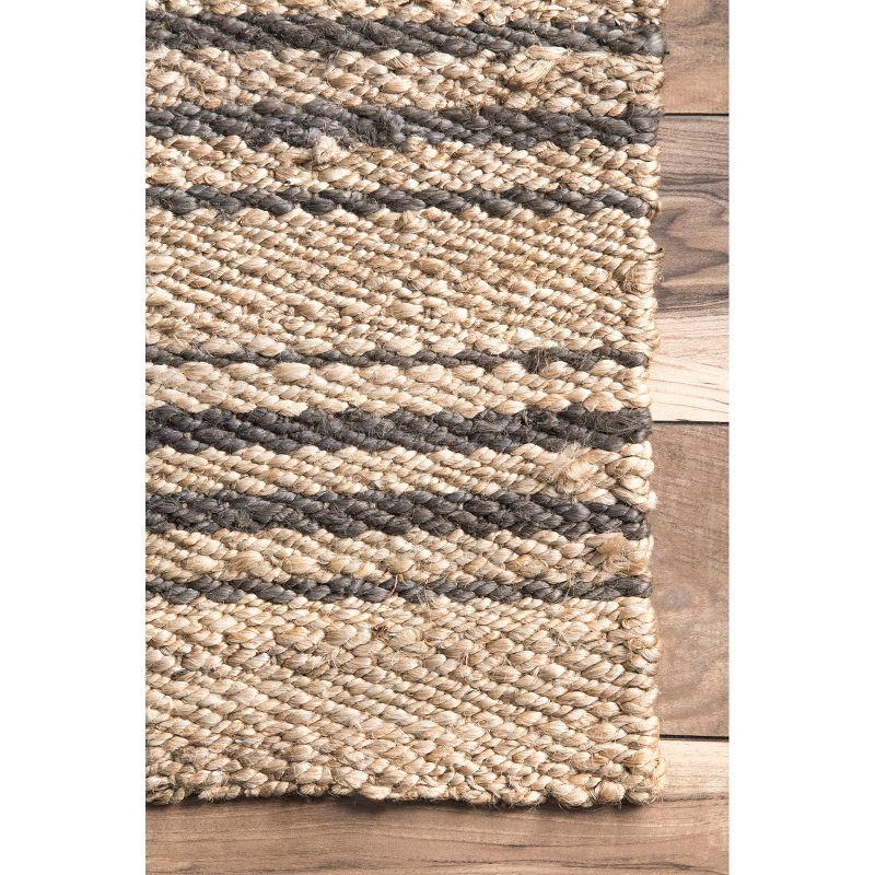 Lauren Liess x Rugs USA Natural Sycamore Striped Jute Area Rug