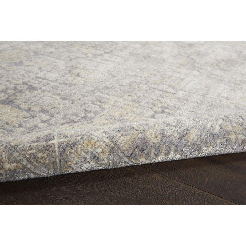 Nourison Silken Weave SLW02 Indoor Area Rug Grey/Beige 2'2" x 7'6"