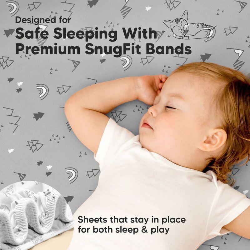 KeaBabies 2-Pack Isla Mini Crib Sheets, Pack and Play Sheets Fitted, Pack N Play Sheets, Fitted Crib Sheet (Rust)