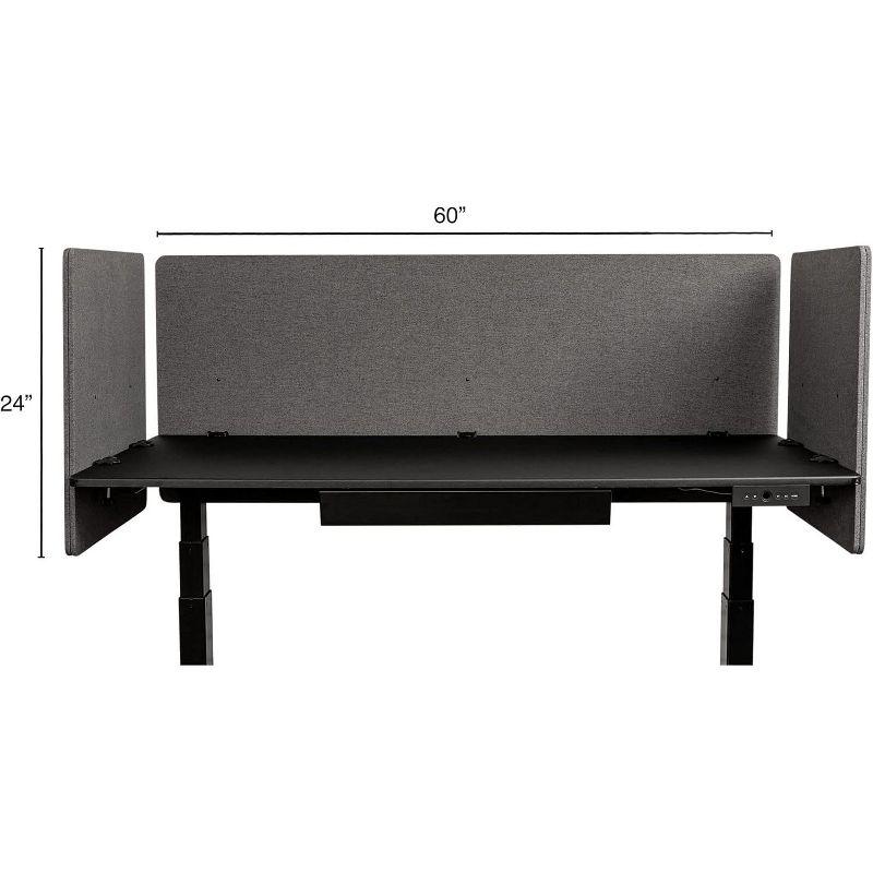 Stand Up Desk Store Fabric 3 Panel Desk Partition