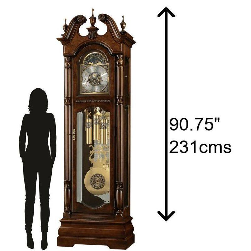 Edinburg 90.75'' H Solid + Manufactured Wood Grandfather Clock