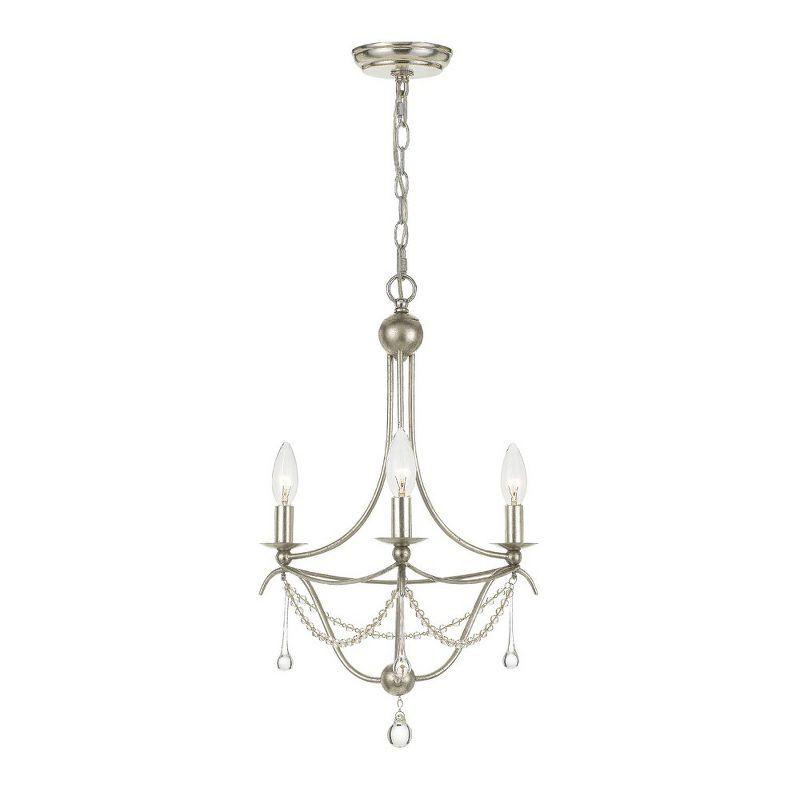 Crystorama Lighting Metro 3 - Light Chandelier in  Antique Silver