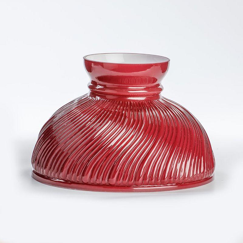 Aladdin 10" Ruby Swirl Glass Oil Lamp Shade