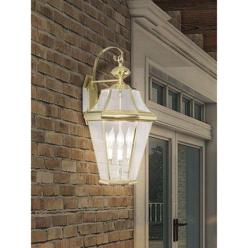 Livex Lighting Georgetown 3 - Light Wall Light in  Polished Brass