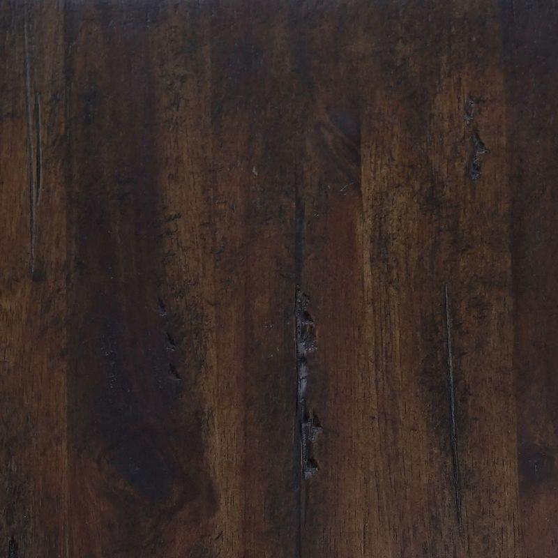 54" Wide Arcadia Acacia Wood Coffee Table Antiqued Mocha - Alaterre Furniture: Industrial, Trestle Base, Stained Wood