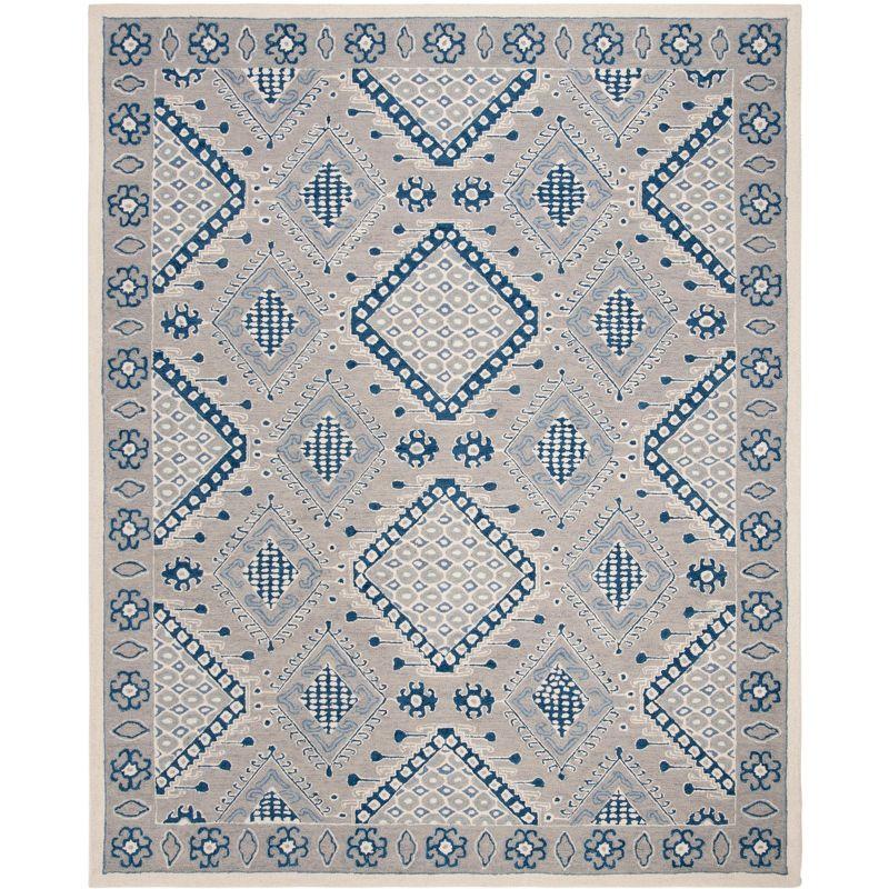 Micro-Loop MLP511 Hand Tufted Area Rug - Light Grey/Blue - 8'x10' - Safavieh.