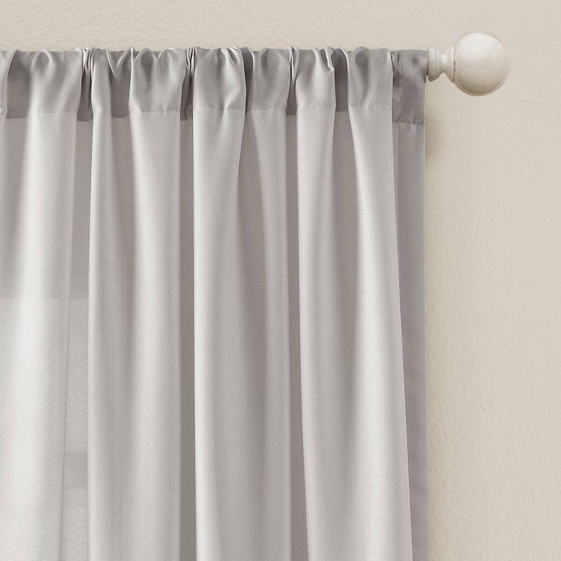 Polyester Semi Sheer Curtain Pair