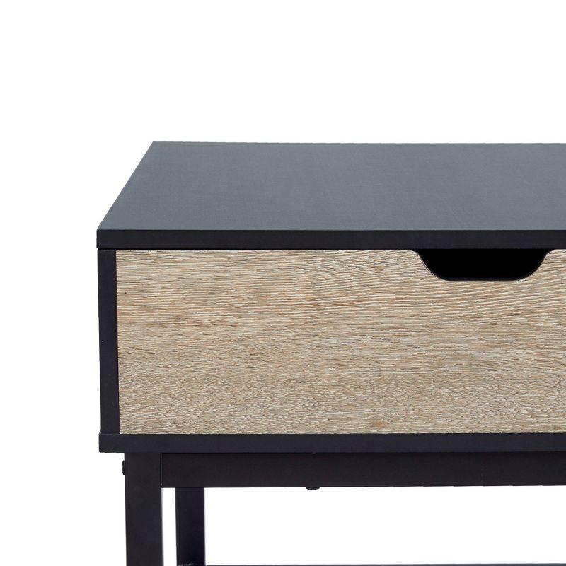 Bryson Two-Tone Lift Top with Storage Coffee Table Black - Teamson Home: Modern Home Office Desk