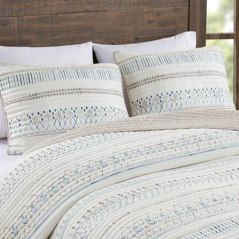 Madison Park Fraser 5 Piece Printed Seersucker Comforter Set with Throw Pillows