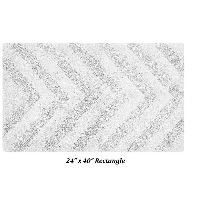 Better Trends Hugo 100% Cotton Tufted Non-Slip Backing Bath Rug 24" x 40" Rectangle - White