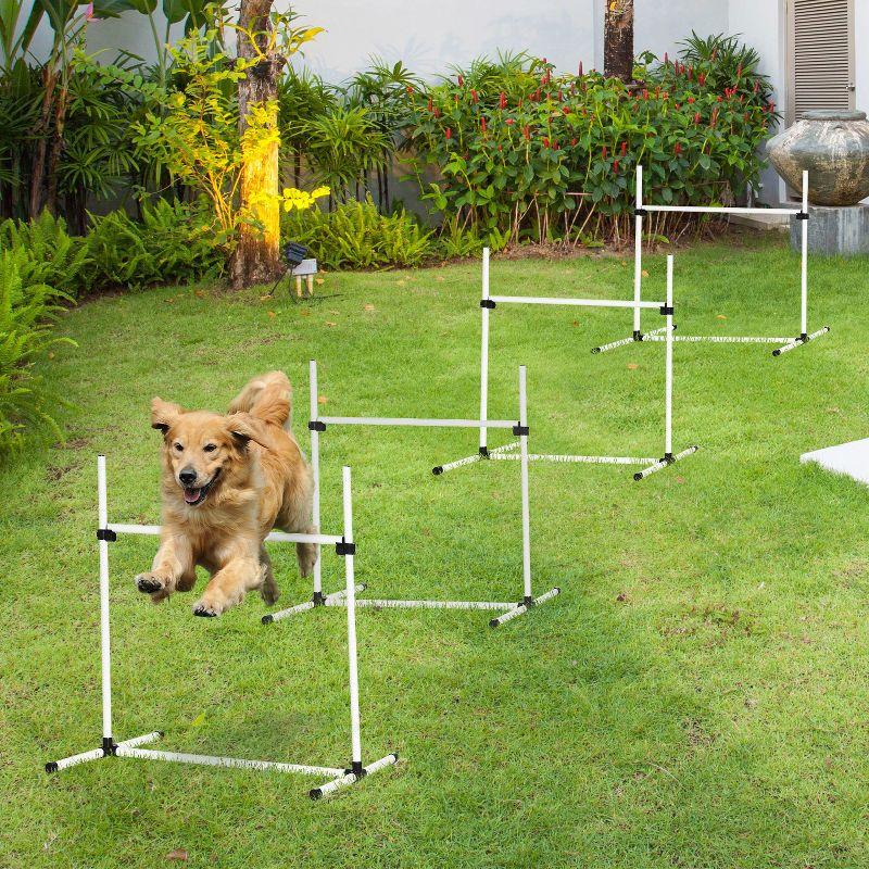 Dog Training Agility Gear Adjustable Jump Bar Pet Exercise Set