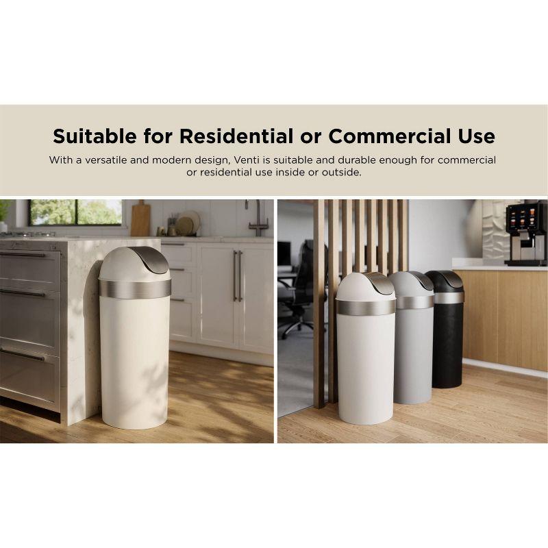Umbra Venti Plastic Swing Top Kitchen Trash Can - 16 Gallons