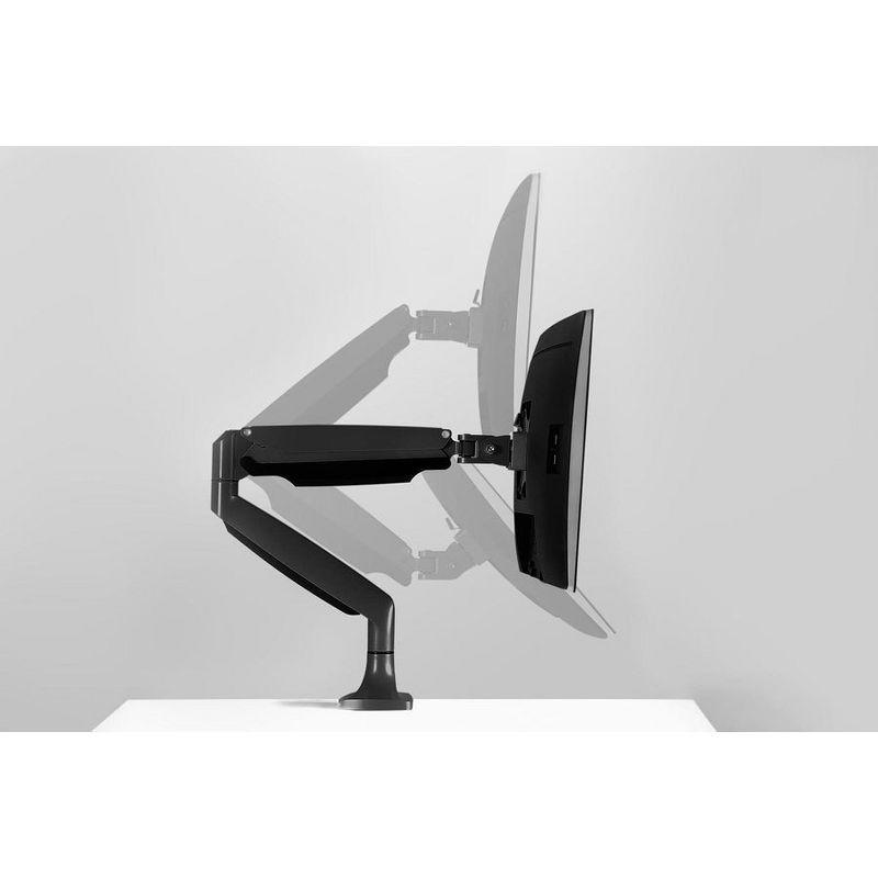 Mount-It! Single Monitor Arm Desk Mount | Gas Spring Monitor Arm | Full Motion Articulating Height Adjustable Fits 21 - 32 in. | Clamp & Grommet Base