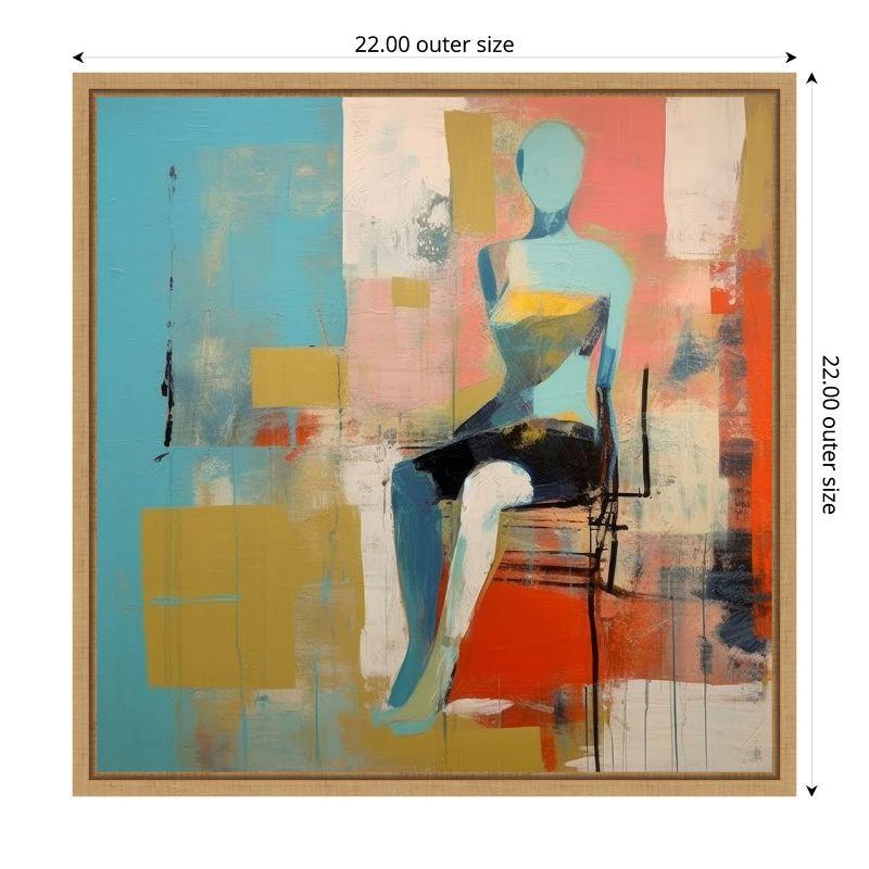 Amanti Art Conceptual Abstract Figurative by Irena Orlov Framed Canvas Wall Art