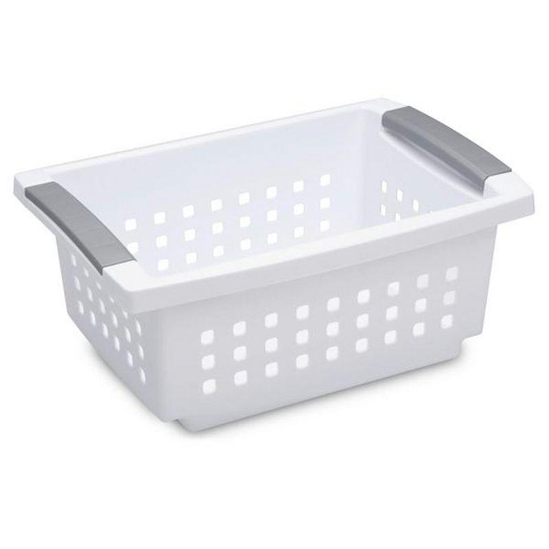 Sterilite 8-Pack White Plastic Ventilated Storage Baskets