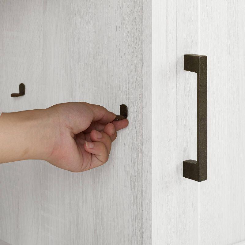 Crosley Camden Corner TV Stand for TVs up to 50" Whitewash: Mid-Century Modern Entertainment Center with Adjustable Shelves