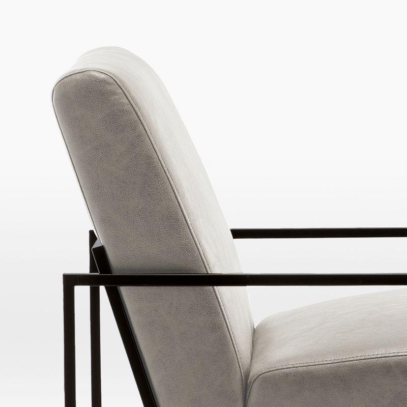 eLuxury Metal Arm Accent Chair